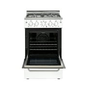 Prestige 20 in. 1.6 cu. ft. Gas Range with Convection Oven and Sealed Burners in Marshmallow White