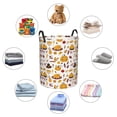 thumbnail image 6 of Goofa Thanksgiving Printed Circular Hamper,Laundry Basket with Handles,Storage Baskets Foldable,Large Capacity Laundry Hamper-, 6 of 8