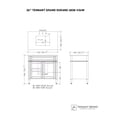thumbnail image 7 of 36" Tennant Brand Durand Minimalistic Modern White Bathroom Sink Vanity ZK-1808-V36W-BS, 7 of 7