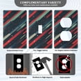 thumbnail image 3 of Yayeee Duplex Wall Plate 1-Gang 4.5"x2.7" Home Receptacle Light Switch Decorative Outlet Cover, Stars Abstract Lines, 3 of 7