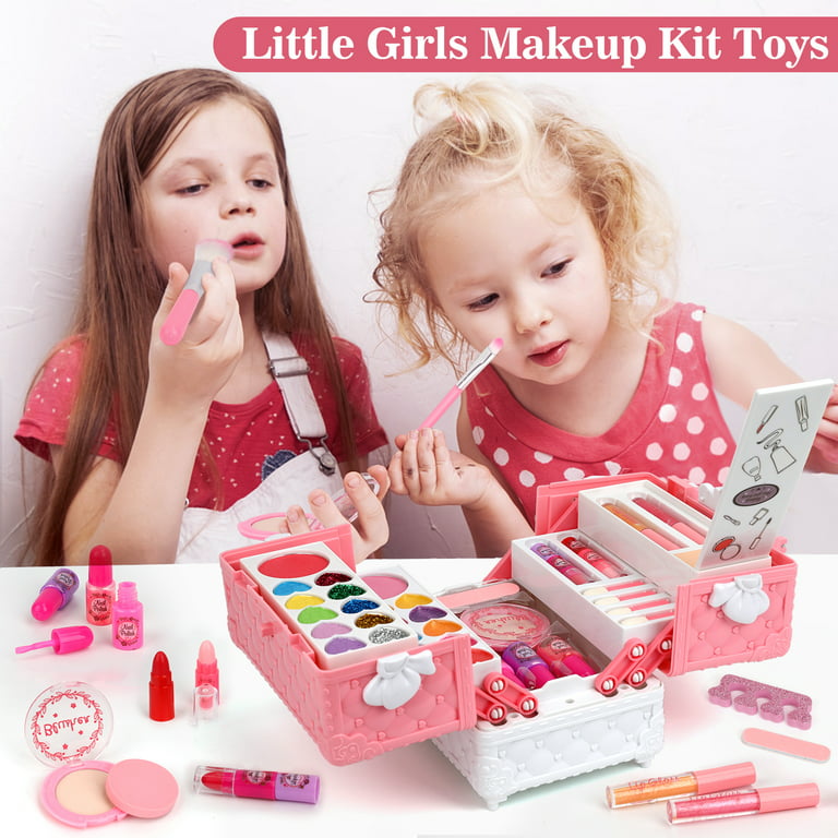 Kids Makeup Kit for Girl, 26 PCS Washable Little Girl Makeup Set Real  Cosmetic, Princess Play Make Up Kit, Makeup Toys Birthday Gift for Kids  Children