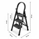 thumbnail image 2 of Escalera de Tijera Plegable 3 Peldaños Resistente para Tiendas, Hogar o Bodegas, 2 of 7