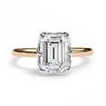 thumbnail image 2 of IGI Certified Lab Grown Diamond Engagement Ring | Center 8.5x6.5mm Emerald Cut 6 prong Solitaire Wedding Anniversary Rings For Women 14k Solid Rose Gold | F-G, VS-SI Quality (2.15 Ctw) Ring Size-4.5, 2 of 6