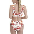 thumbnail image 3 of Picia Fire Truck Women's High Waisted Bikini Scoop Neck Swimsuit Two Pieces Bathing Suit-Large, 3 of 8