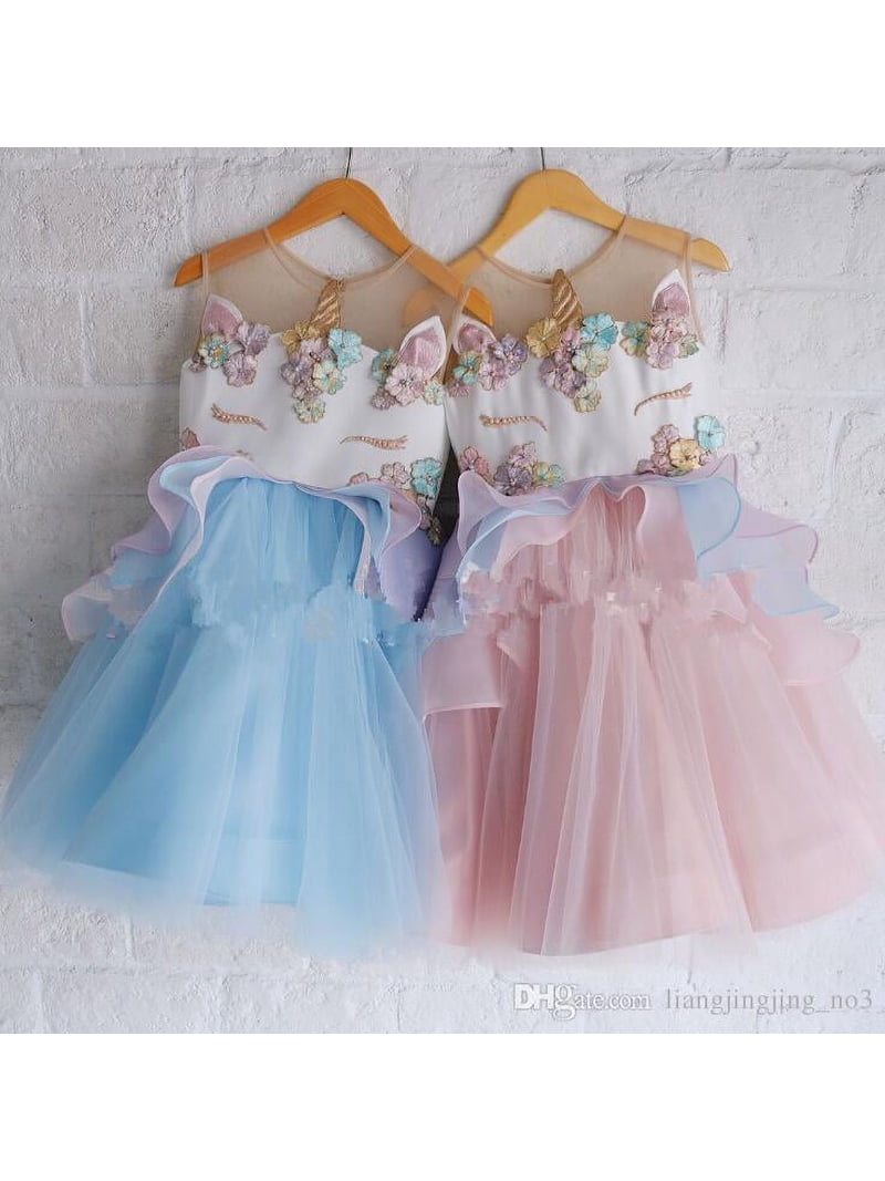 unicorn princess tutu dress Pink "My Unicorn Princess" Floral Tutu Dress ARIA KIDS