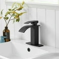 thumbnail image 4 of Zovajonia Single Handle Bathroom Vanity Sink Lavatory Faucet with Deck Plate Matte Black, 4 of 10