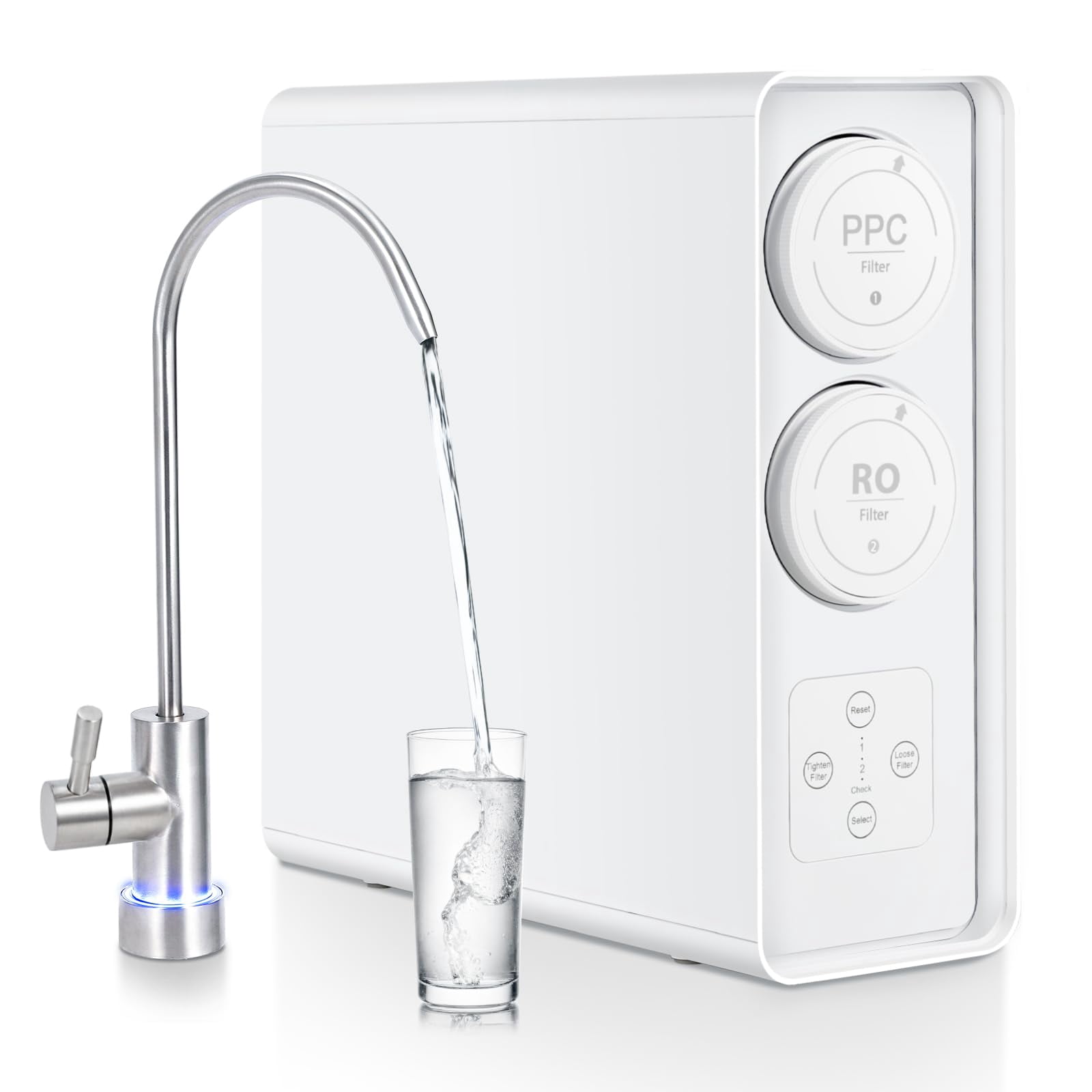 Luku RO System 600 GPD Water Filter, Under-Sink Tankless Reverse Osmosis System