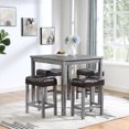thumbnail image 2 of M optimized 5 Piece Dining Table Set with 4 Chairs Modern Farmhouse Table with Upholstered Chair for Dining Room Living Room Kitchen Apartment, 2 of 9