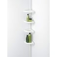 thumbnail image 3 of Zenna Home 2104W Bathtub and Shower Tension Corner Caddy, 10.5 x 97-Inches, White, 3 of 4