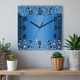 thumbnail image 6 of Modern Blue Wooden Wall Clock Silent Non Ticking, Abstract Diamond Luxury Gradient Square Wall Clocks Battery Operated, Decor Clock for Home Office, Living Room, Kitchen, 10 Inch, 6 of 9