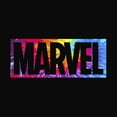 thumbnail image 2 of Junior's Marvel Logo Tie-Dye Brick Cowl Neck Sweatshirt Black 2X Large, 2 of 4