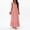 Pink, variant on NTACZA Smocked Womens Dress Maxi Ruffled Dresses Vacation Ladies Cap Sleeve Sleeveless Sundress L