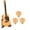 3pcs/1 Case, variant on Wooden Guitar Pick Holder with Stand, 9PCS Unique Guitar Picks, Mini Guitar Pick Case for Guitarists, Acoustic Guitar Pick Box for Electric Bass Guitar Ukulele Lover(3 Holders)