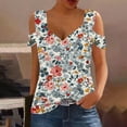 thumbnail image 2 of Women Fashion Tops White Ladies Tops And Blouses Short Sleeve Shirts for Women Graphic Tees, 2 of 5