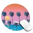 thumbnail image 2 of Disketp Beach With Palm Trees Small Mouse Pad 7.9x7.9 Inches,Washable Round Mousepad For Office Laptop Computer,Non-Slip Rubber Base Mouse Pads For Wireless Mouse, 2 of 9