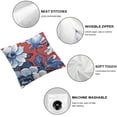 thumbnail image 6 of Thibaut Honshu red and blue Chinese style flower decoration pillowcase cushion cover, retro farmhouse characteristic pillow, modern home decoration throw pillow 1 set of 2, various sizes, 6 of 7