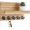 Burnt wood, variant on Key Holder for Wall, Decorative Key and Mail Holder with Shelf Has Large Hooks for Bags, Coats, Umbrella – Paulownia Wood Key Hanger with Mounting Hardware (9.8”W x 6.7”H x 4.2”D)
