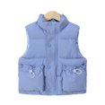 thumbnail image 1 of Gibobby Abrigos de invierno para bebés y niñasChaleco de algodón para niños, chaleco de algodón con cuello levantado para otoño e invierno, ropa para niñ(Azul, 9-10 Años), 1 of 3