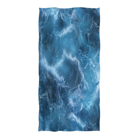 Oversized Beach Towel Extra Large Absorbent Microfiber Bath Towels Soft Quick Drying Ocean Wavea 74"x37"