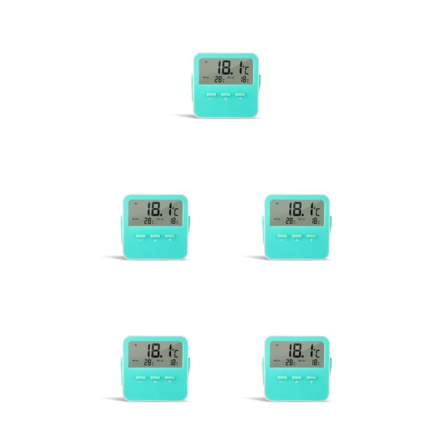 Moyic Termómetro -50-70 ℃ Higrómetro digital Medidor de humedad de temperatura de plástico portátil con pilas Verde acoplable Type2 NO2