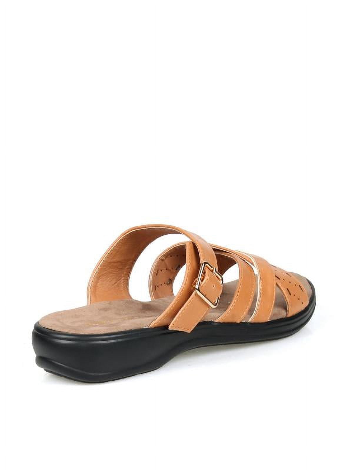 Mark and Maddux Slip on Women's Crisscross Comfort Sandals