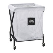 Royal Basket Trucks X-Frame Cart,8 Bu,White Mesh G08-WWX-XMA-3ONN