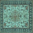 thumbnail image 1 of Ahgly Company Indoor Square Persian Light Blue Traditional Area Rugs, 7' Square, 1 of 4
