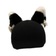 thumbnail image 3 of Quzzie Ski Helmet Cover Knitted Hat Fun Animal Ear Universal Helmet Accessory Wind Resistant Scratch Protection Winter Headgear Suitable for Snowboarding Skiing Team Use Black White Ear, 3 of 8