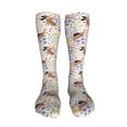thumbnail image 5 of Kdxio Floral Puppy Funny Silky Novelty Funky Long Knee High Socks Soft 3D Print Cosplay Crazy Stockings for Men Women, 5 of 8