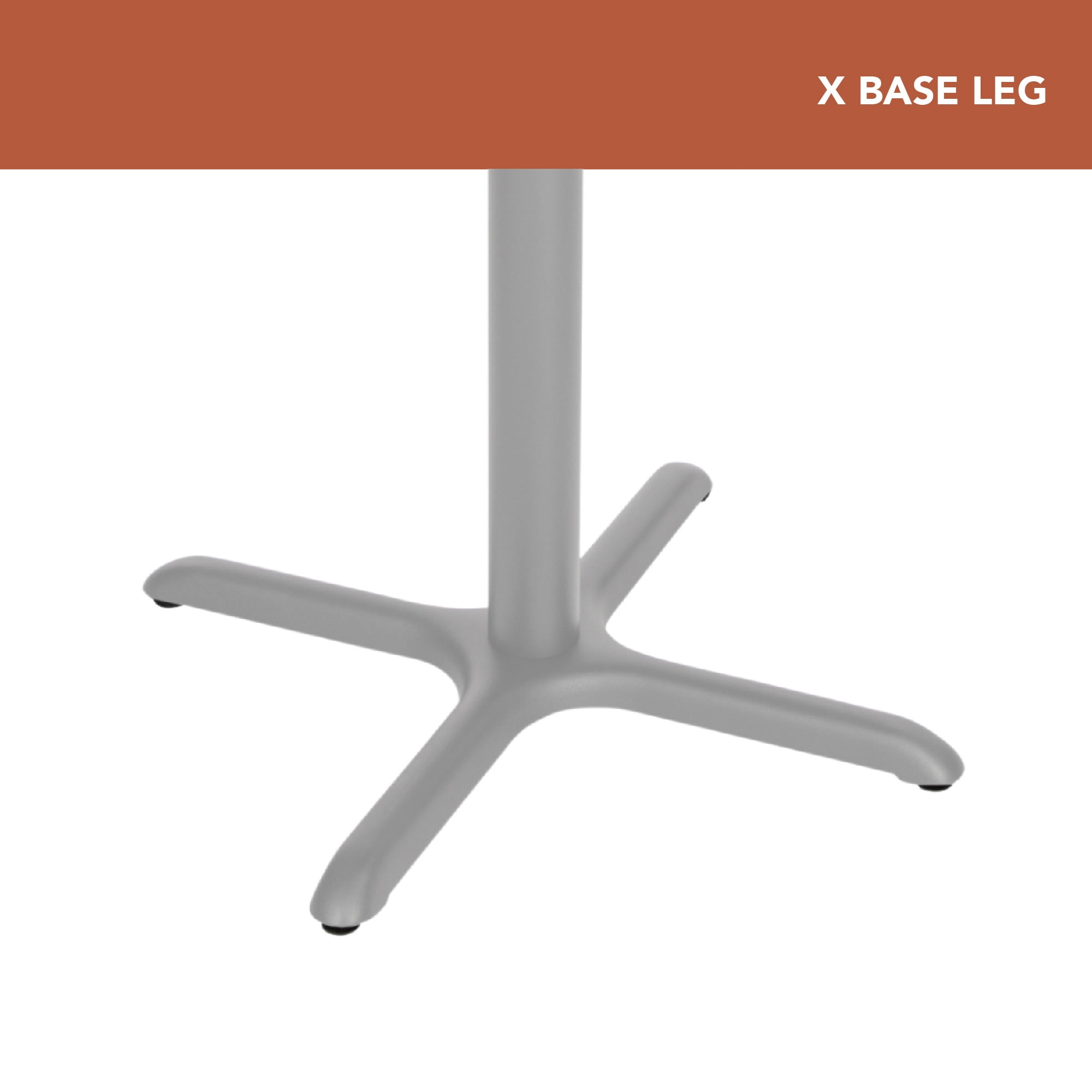 Hampden Furnishings Bennet Collection Steel Frame 36" Round Top, X Base, 30" Height, Cafe Table Grey Frame/Grey Nebula Top