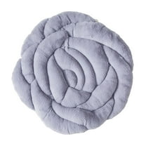 Plush Rose Cushion 18x18 Inches Floral Chair Pad Non Slip Floor Mat Decorative Seat Cover Dining Office Tatami Meditation Pillow decorative cover