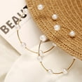 thumbnail image 1 of Pendientes grandes de metal con perlas Xihbxyly Liquidación de verano, 1 of 6