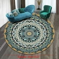 thumbnail image 2 of Boho Round Rug 24Inches Small Round Area Rug Non-Slip Round Bathroom Rug Washable Throw Rugs for Bedroom Oriental Distressed Round Kitchen Office Circle Rug Round Carpet for Living Dining Room Sofa, 2 of 2