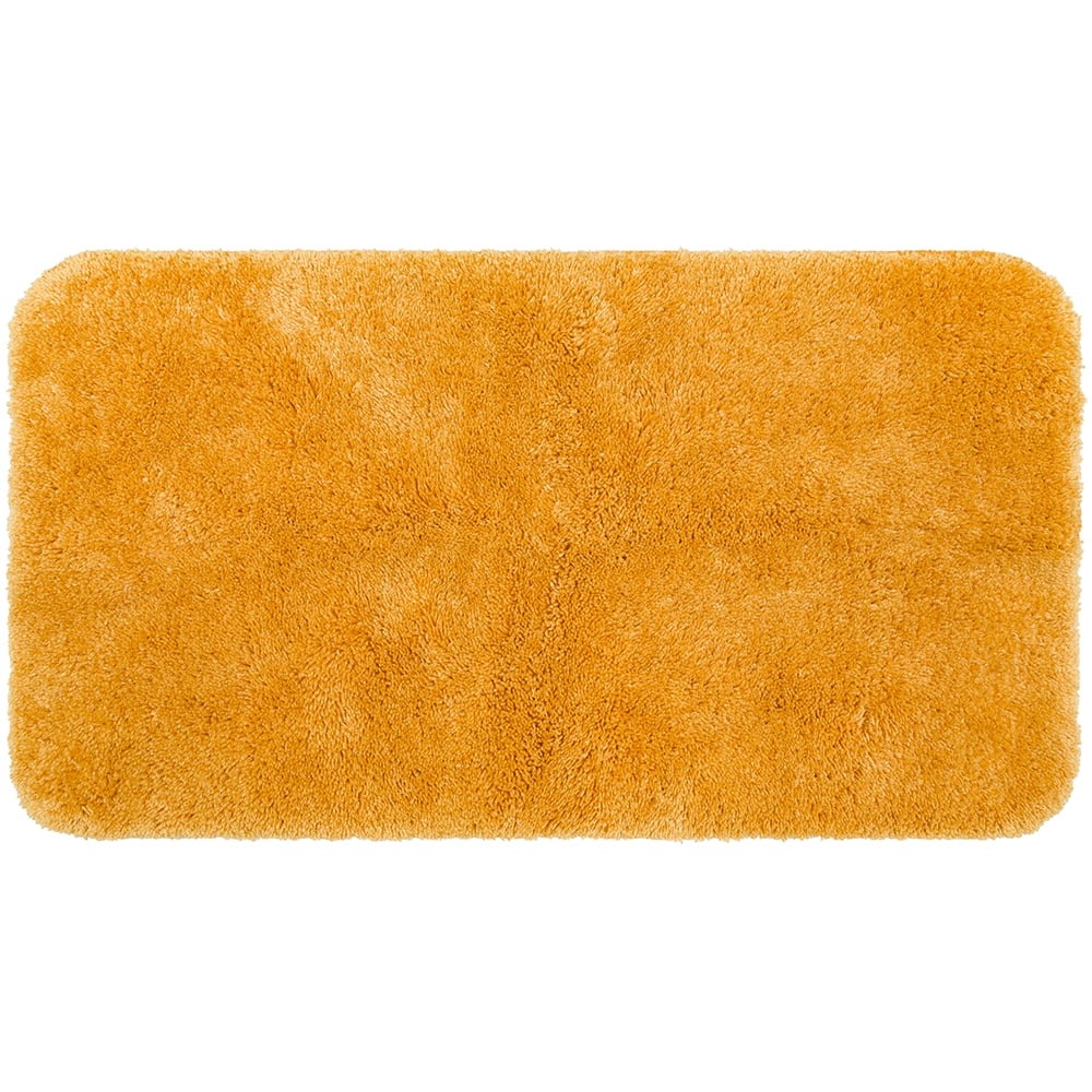 Gear New Vintage Yellow Stripes Paper Bath Rug Mat No Slip Microfiber Memory Foam