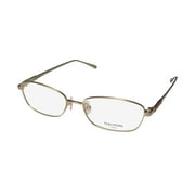NEW VERA WANG LUXE MIRIAM WOMENS/LADIES DESIGNER FULL-RIM TITANIUM GOLD FRAME DEMO LENSES 51-16-132 EYEGLASSES/GLASSES