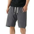 thumbnail image 4 of Aueoeo Casual Shorts For Men Lightweight Summer Beach Shorts Elastic Waist Drawstring Stretch Textured Shorts With Side Pockets, 4 of 8