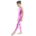 thumbnail image 6 of iiniim Kids Girls Shiny Metallic Gymnastics Ballet Dance Leotard Full Bodysuit Jumpsuit Pink 5-6, 6 of 7