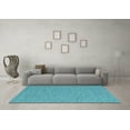 thumbnail image 3 of Ahgly Company Indoor Square Abstract Light Blue Contemporary Area Rugs, 4' Square, 3 of 4