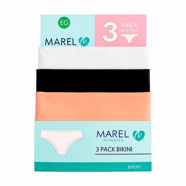 Bikinis Marel para Mujer, Microfibra Multicolor Talla EG, 3 Piezas