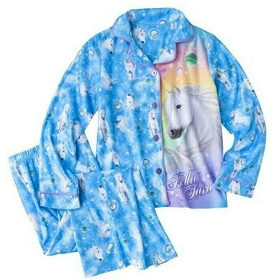 Bella Sara 2 PC Long Sleeve Coat Pajama Set Girl Size L 10