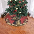 thumbnail image 2 of FMSHPON Merry Christmas Reindeer Xmas Christmas Tree Skirt Stand Mat for Holiday Party Decoration Indoor Outdoor 48 inches, 2 of 3