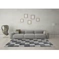 thumbnail image 3 of Ahgly Company Indoor Rectangle Checkered Gray Modern Area Rugs, 4' x 6', 3 of 4