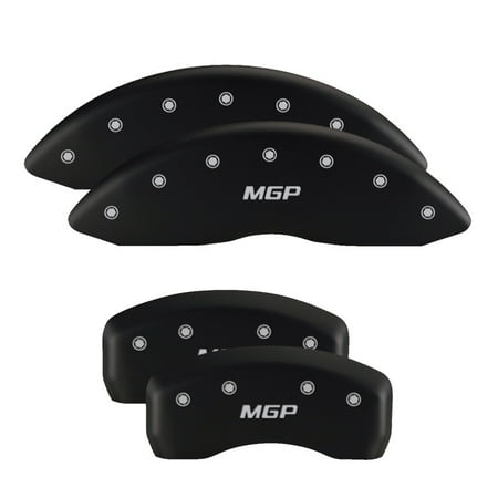 MGP 4 Caliper Covers Engraved Front & Rear Acura Matte Black finish silver ch