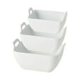 thumbnail image 5 of Denmark Tools for Cooks 3 Piece Stoneware Baking Dish Serving Bowls Set with Handles, White, 5 of 8