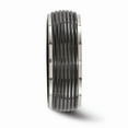 thumbnail image 3 of Edward Mirell Titanium Black Titanium Grooved 8mm Band Size: 12; for Adults and Teens; for Women and Men, 3 of 8