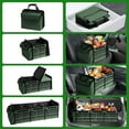 thumbnail image 6 of Car Trunk Organizer,115L Heavy Duty Collapsible Trunk Storage, with Insulated Leakproof Cooler Bag Vehicle Cargo Organizer with Lid, 3 Compartments, Straps For Car,Suv,Jeep,Sedan-Green, 6 of 12