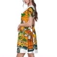 thumbnail image 2 of Balery Thanksgiving Truck Vestidos sueltos de manga corta para mujer, vestidos de verano 2025, vestidos casuales de corte A con vuelo., 2 of 6