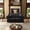 Black Faux Leather, variant on LLappuil Modular Sectional Sofa, 4 Seat Velvet Sofa Couch Convertible Sofa Bed for Living Room Red