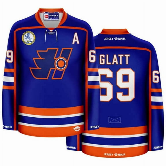 Halifax Highlanders Doug Glatt Blue Hockey Jersey