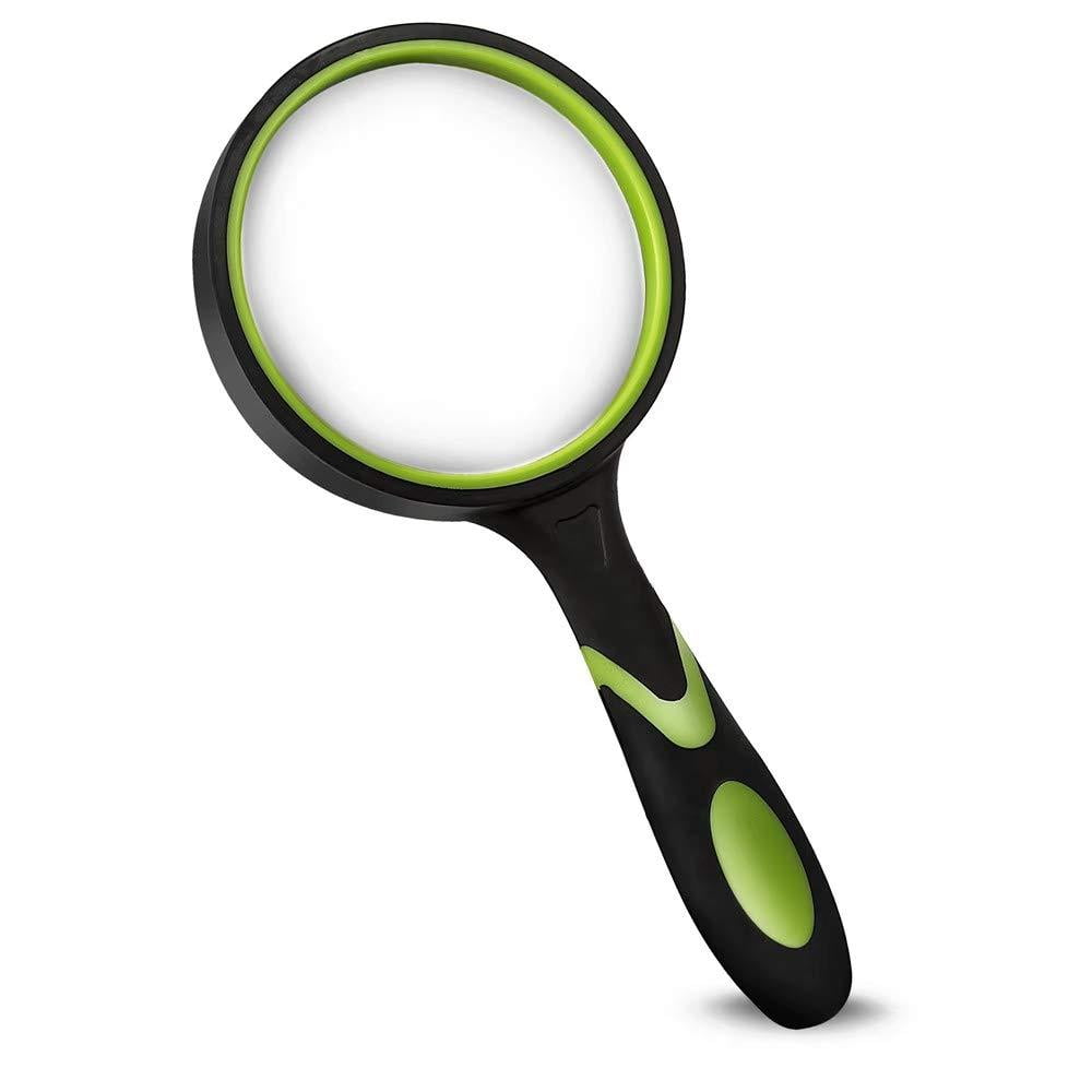 Large Magnifying Glass 5X Handheld Reading Magnifier For Seniors & Kids 